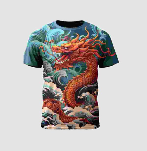 Dragon Printed T-Shirt - Image 4