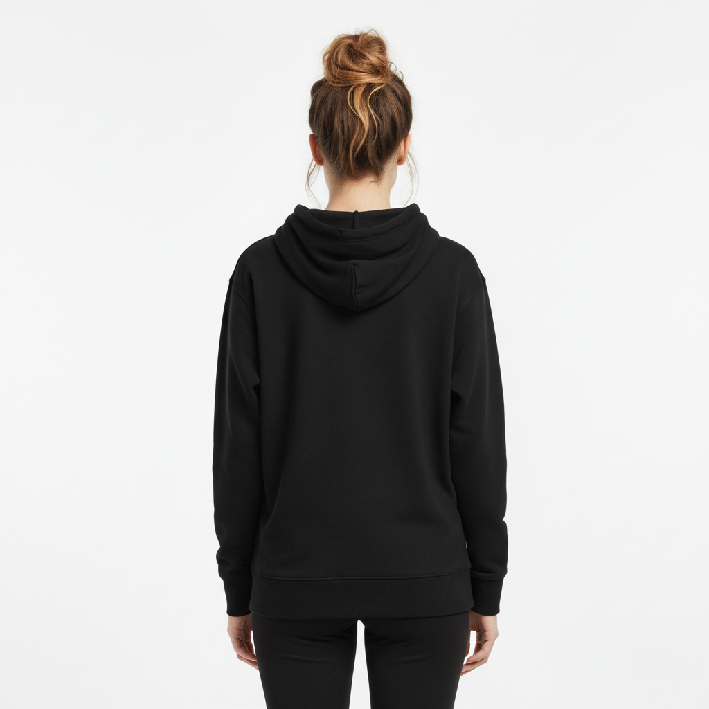 B5 Women Black Hoodie Back