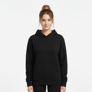 Women Black Hoodie Front