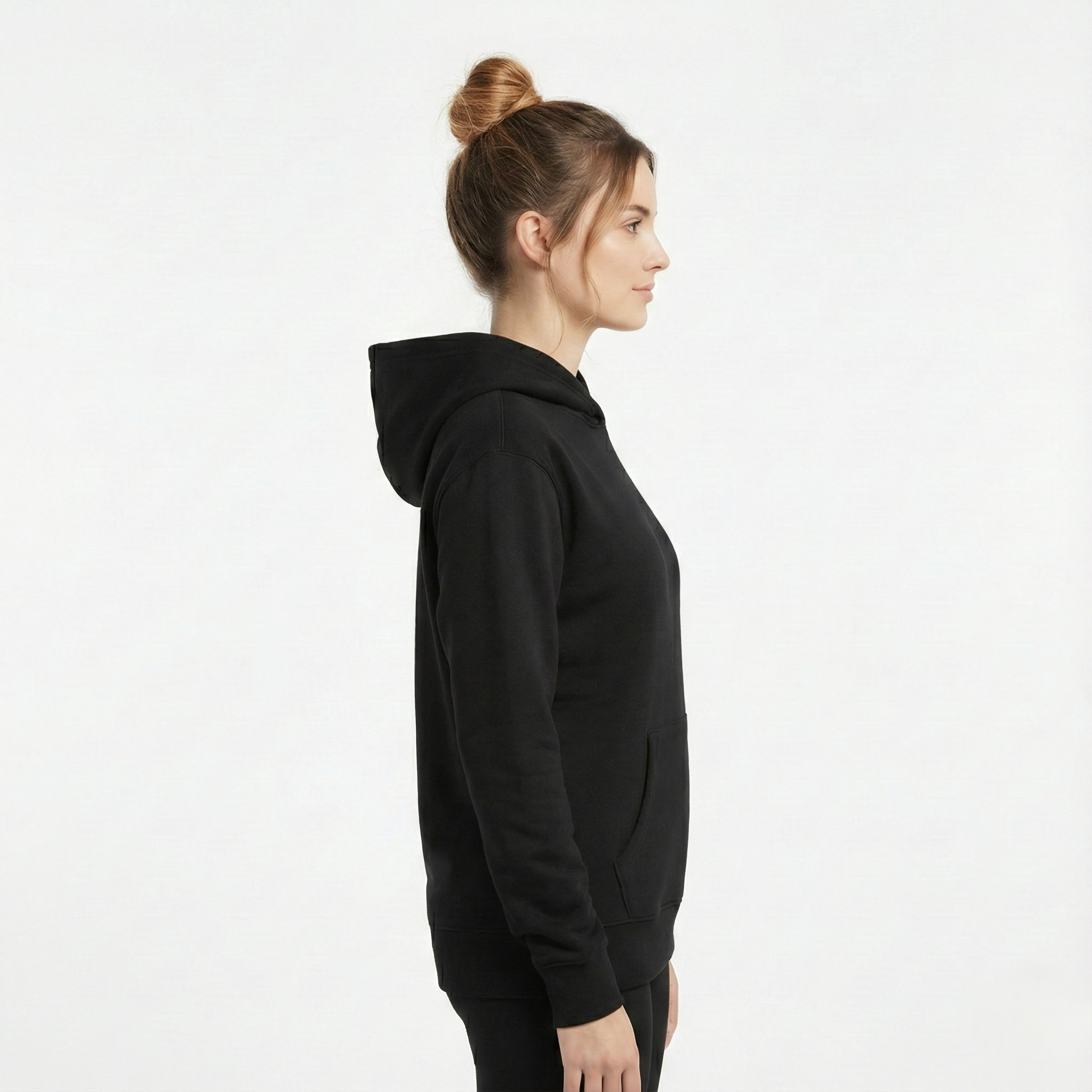 B7 Women Black Hoodie Right