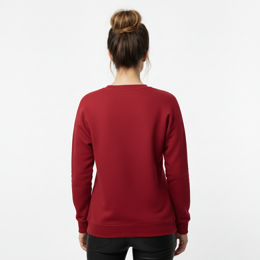 CH (SS) 12 Women Sweatshirt Cherry Red Back