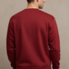 Men Sweatshirt Cherry Red Back