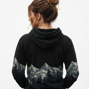 Women Hoodie Mountain Back
