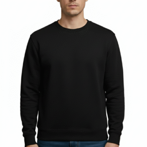 Men Sweatshirt Black Front