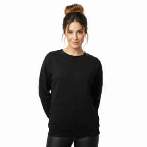 Women Black Sweatshirt Front