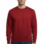 Men Sweatshirt Cherry Red Front
