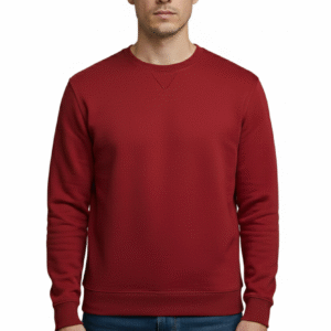 Men Sweatshirt Cherry Red Front