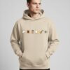 Men hoodie beige front freinds