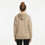 female back Women Beige Hoodie Back
