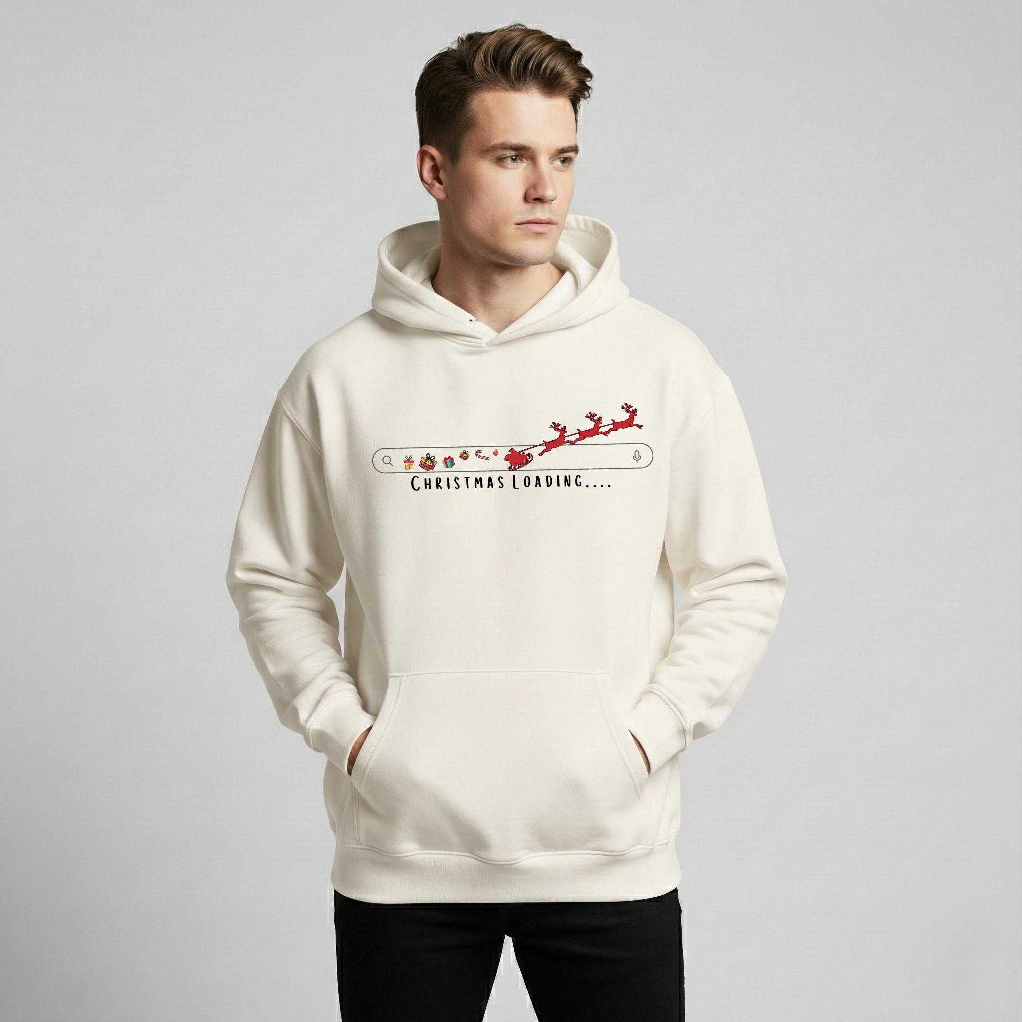 Men Hoodie Xmas Loading