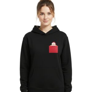 Santa Hoodie women black