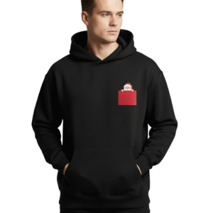 Santa Hoodie Men Black