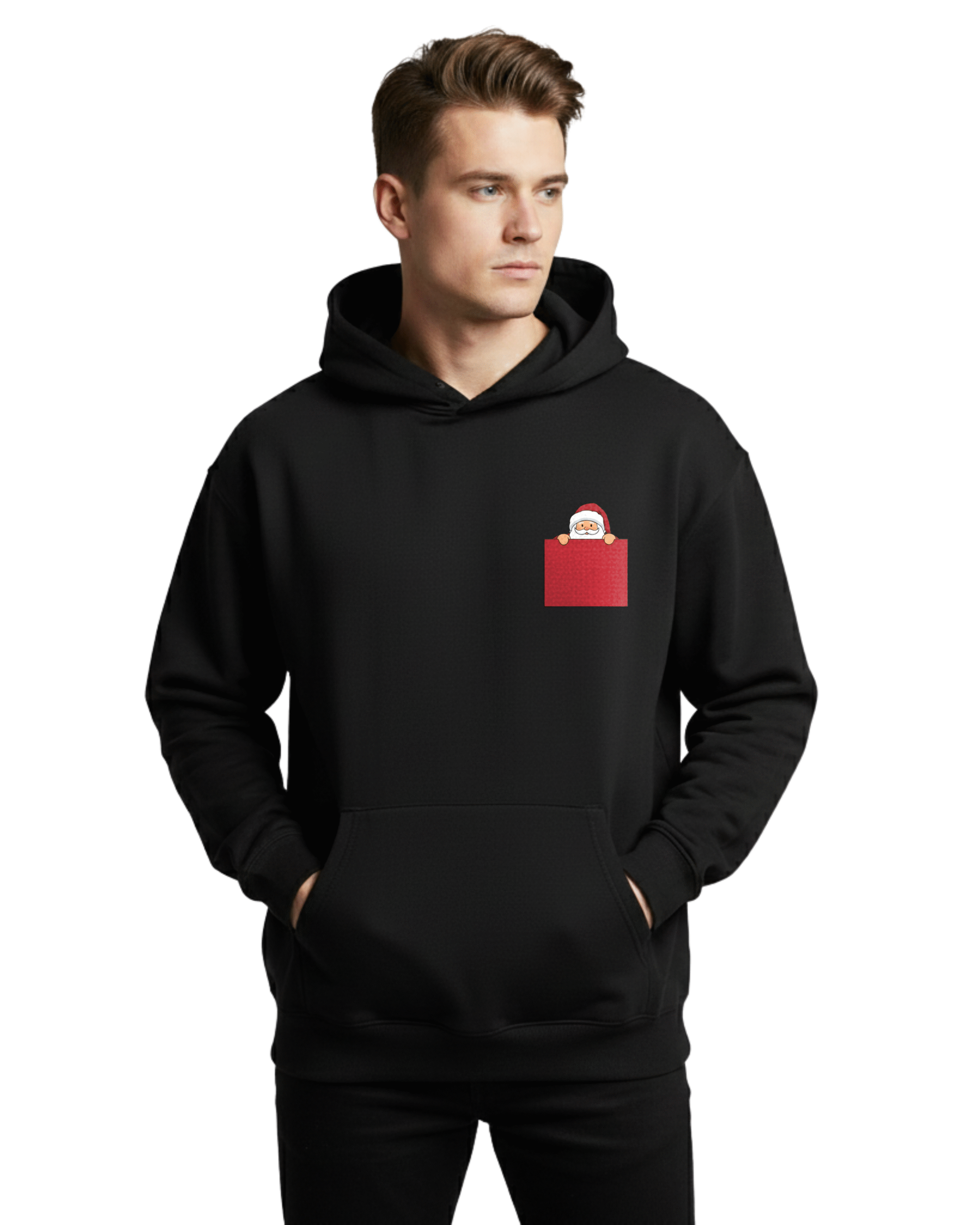 santa m Santa Hoodie Men Black