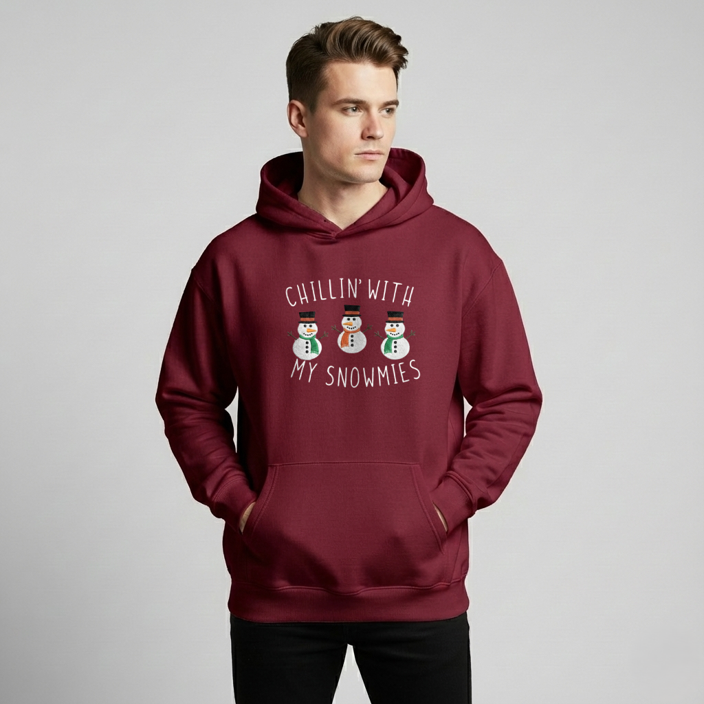 snowmies m MEN HOODIE HOLIDAY SNOWMAN