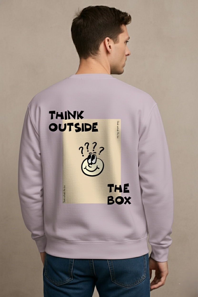 think box 2 Think outside the box front sweatshirt
