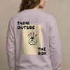 think female Think outside the box women sweatshirt front